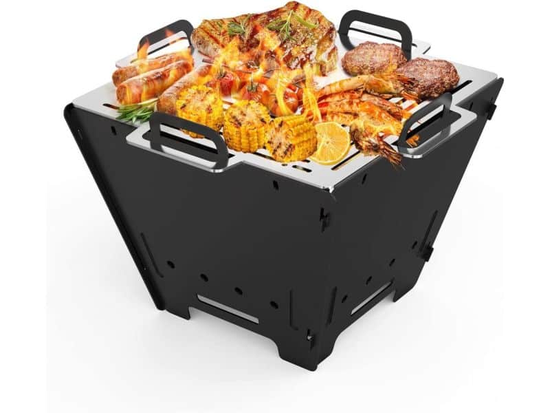 Draagbare Outdoor Vuurplaats - Opvouwbaar en Demonteerbaar - Roestvrijstalen BBQ