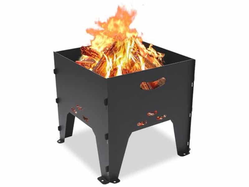 Draagbare Vuurplaats 35 x 35 cm - Opvouwbare Buitenhaard voor Camping en Tuin