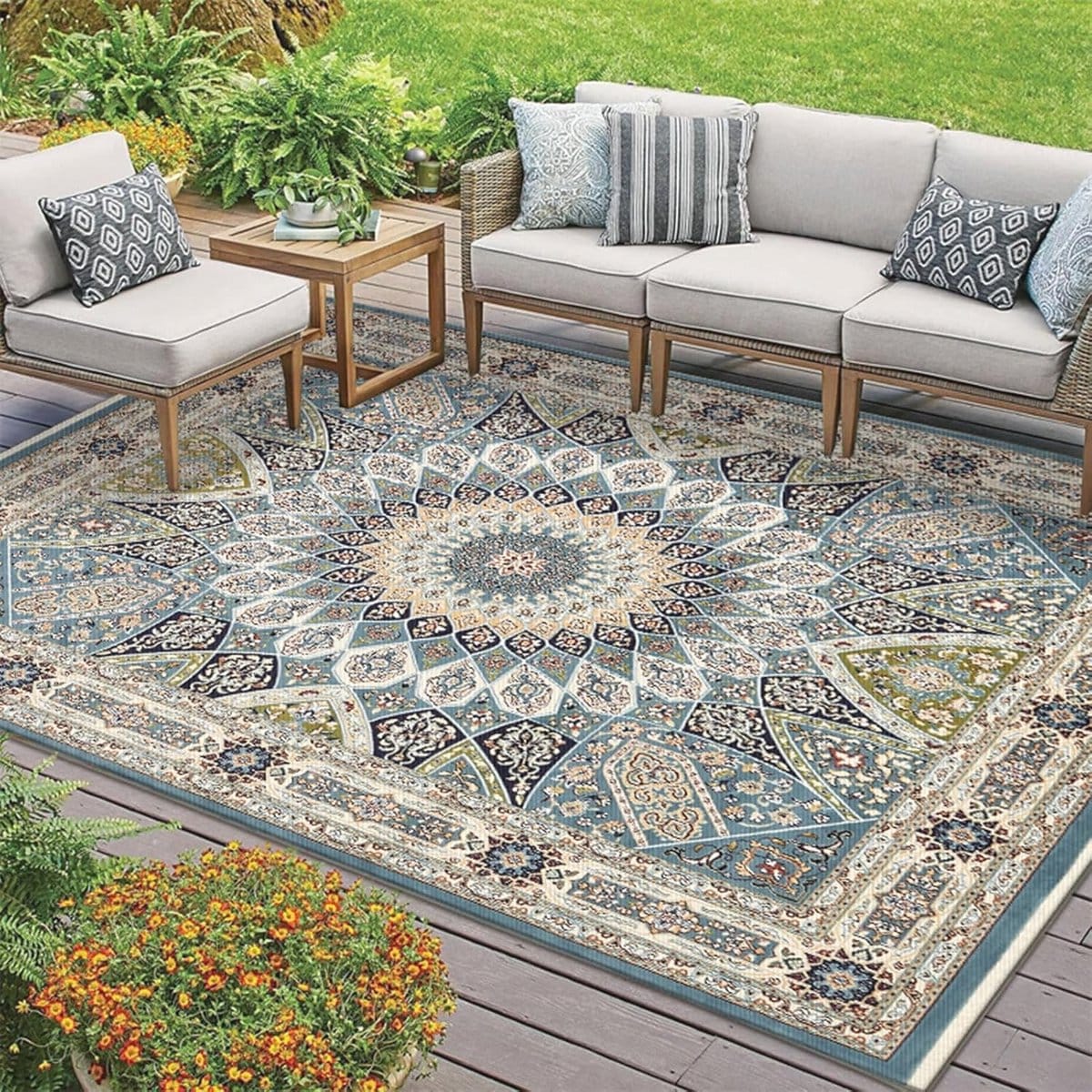 duurzaam en comfortabel buitenkleed voor terras anti slip en wasbaar