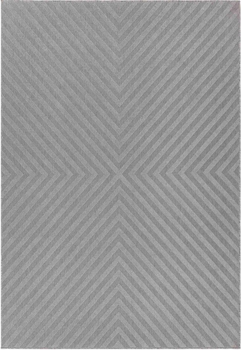 easy living easy living antibes light grey arrow vloerkleed 160×230 rechthoek buiten,laagpolig,structuur tapijt industrieel antraciet, grijs