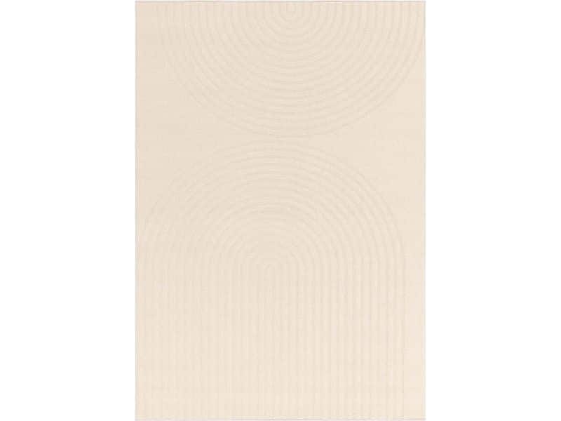 Easy Living - Easy Living Antibes White Deco Vloerkleed - 160x230 - Rechthoek - Buiten,Laagpolig,Structuur Tapijt - Modern - Beige
