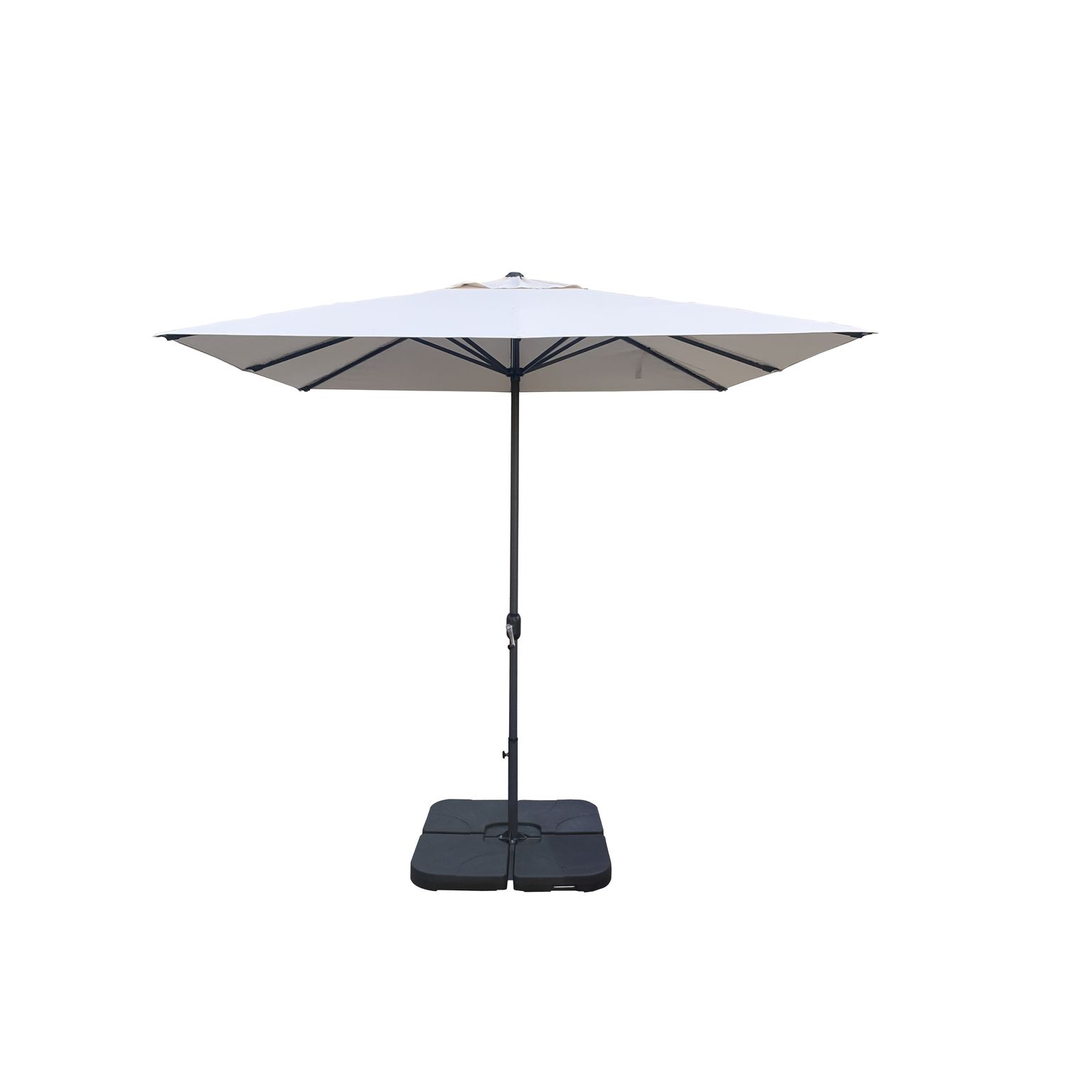 easywind stokparasol 300x300cm beige acryl 208g/m² aluminium staal windbestendig