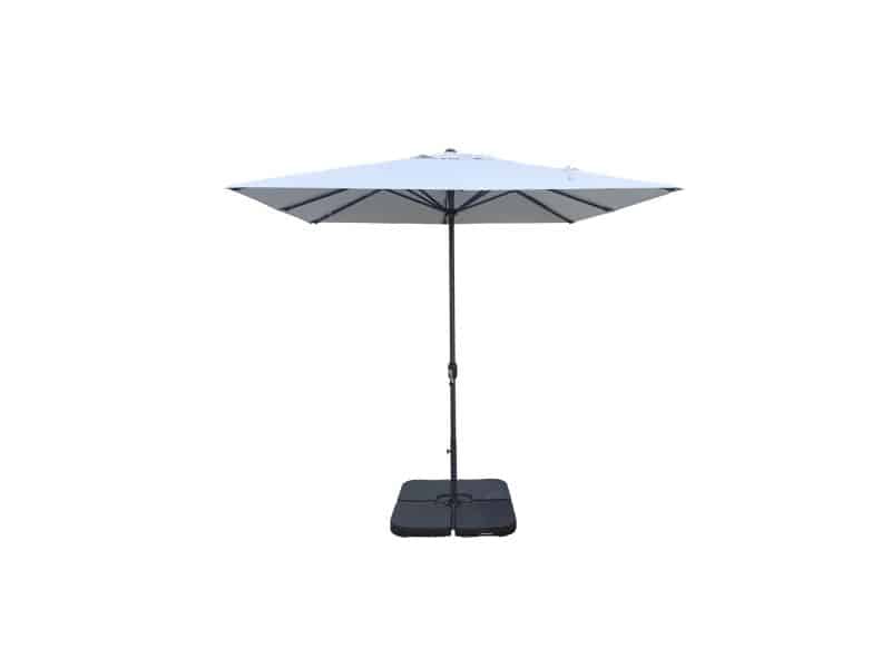Easywind Stokparasol Belveo - 300x300cm - Lichtgrijs - Met Opwindmechanisme 208g/m² Aluminium Mast