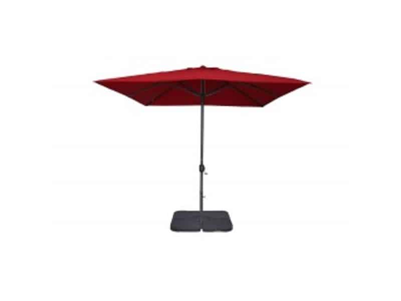 Easywind Stokparasol Harmattan - 300x300cm - Rood - 210g/m² Aluminium Mast Met Opwindmechanisme Kantelbaar