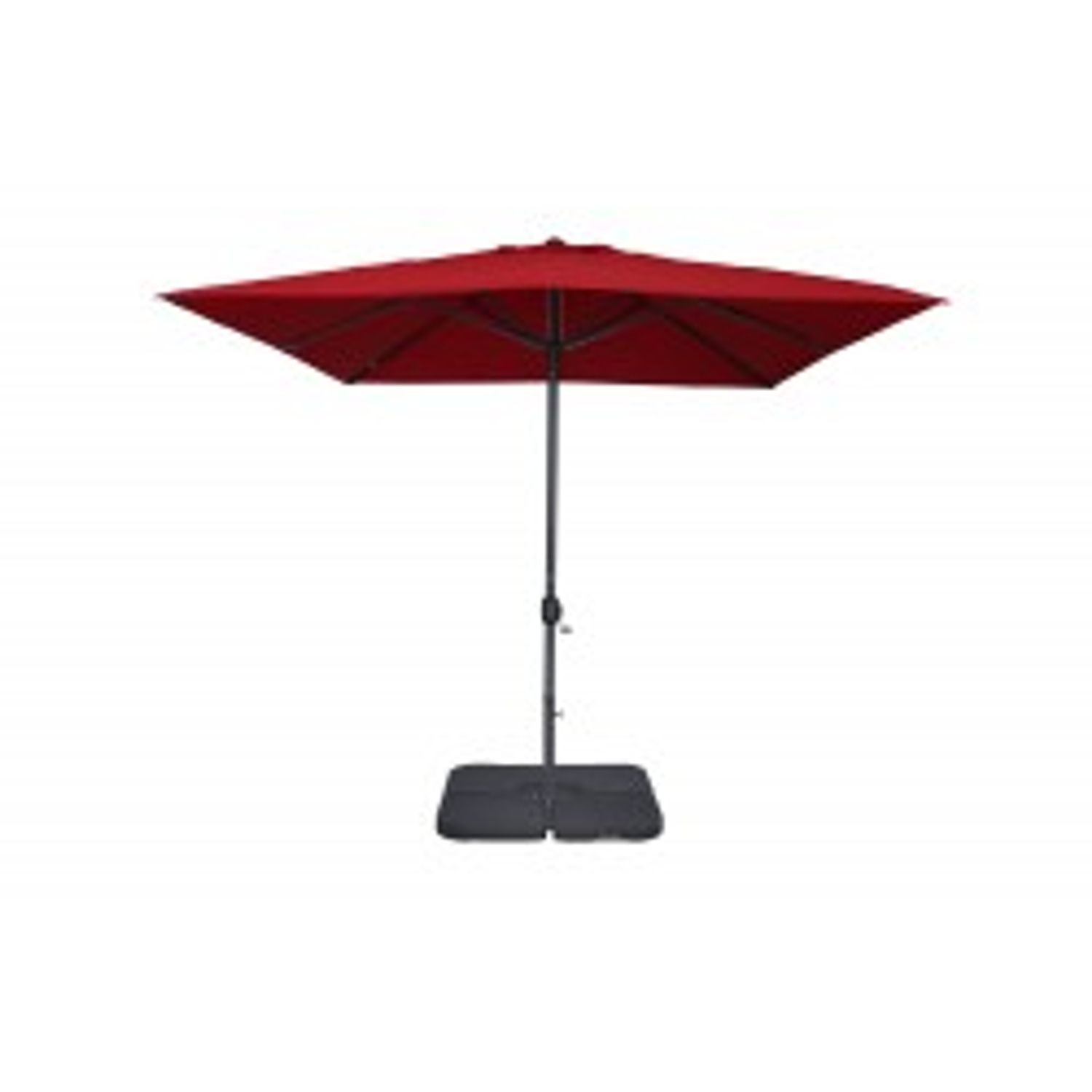 easywind stokparasol harmattan 300x300cm rood 210g/m² aluminium mast met opwindmechanisme kantelbaar