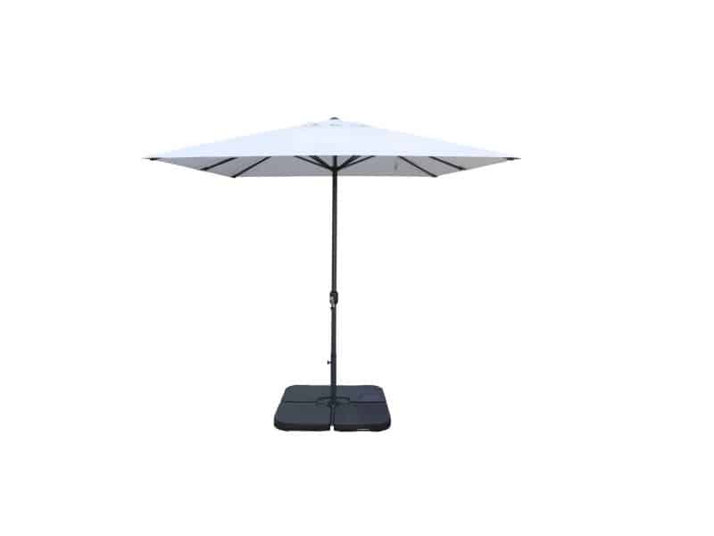 Easywind Stokparasol Zephyr - 300x300cm - Ecru - Met Opwindmechanisme 208g/m² Aluminium Mast Windbestendig