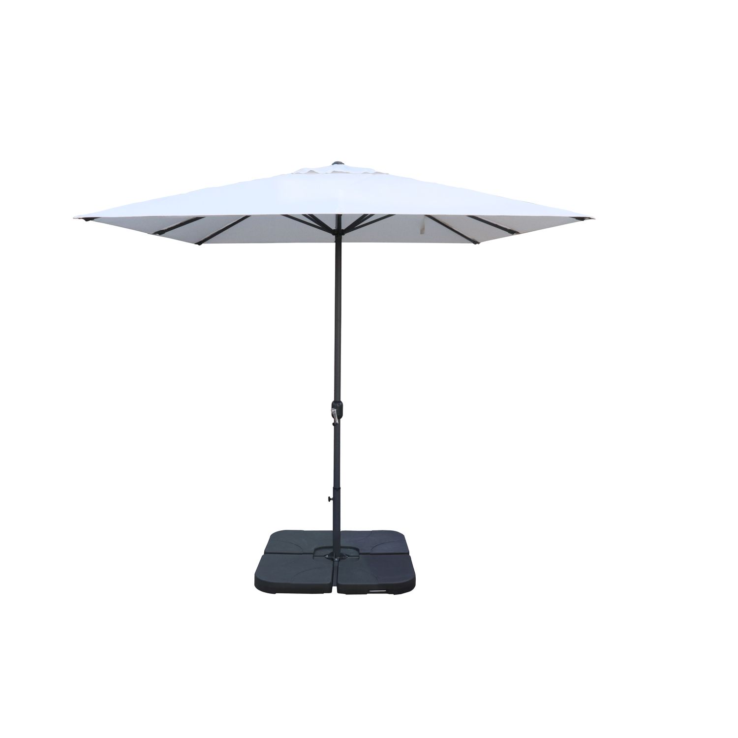 easywind stokparasol zephyr 300x300cm ecru met opwindmechanisme 208g/m² aluminium mast windbestendig