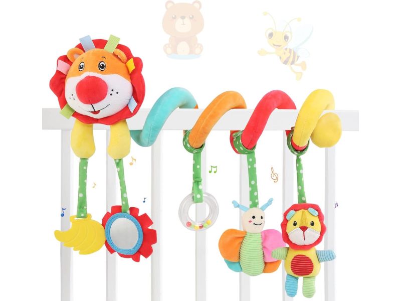 Educatief Speelgoed Voor Kinderwagen - Spiraal Hanger Met Rammelaars Voor Baby's