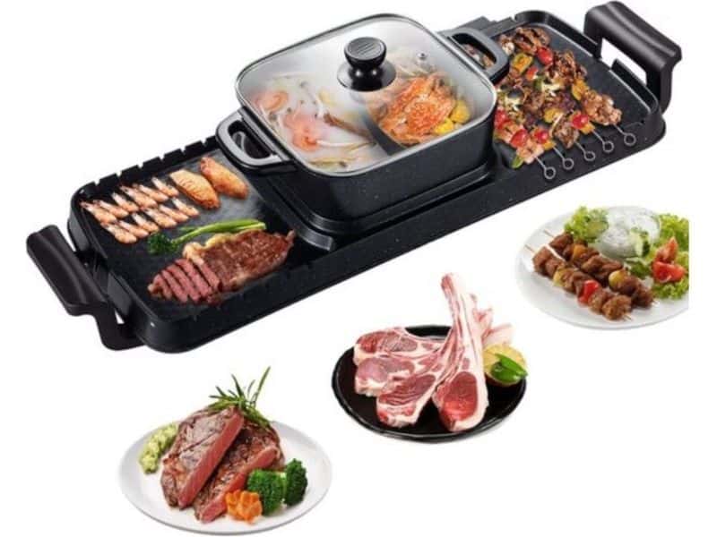 Elektrische BBQ - Grill Functie - Rookvrij Voor Binnen of