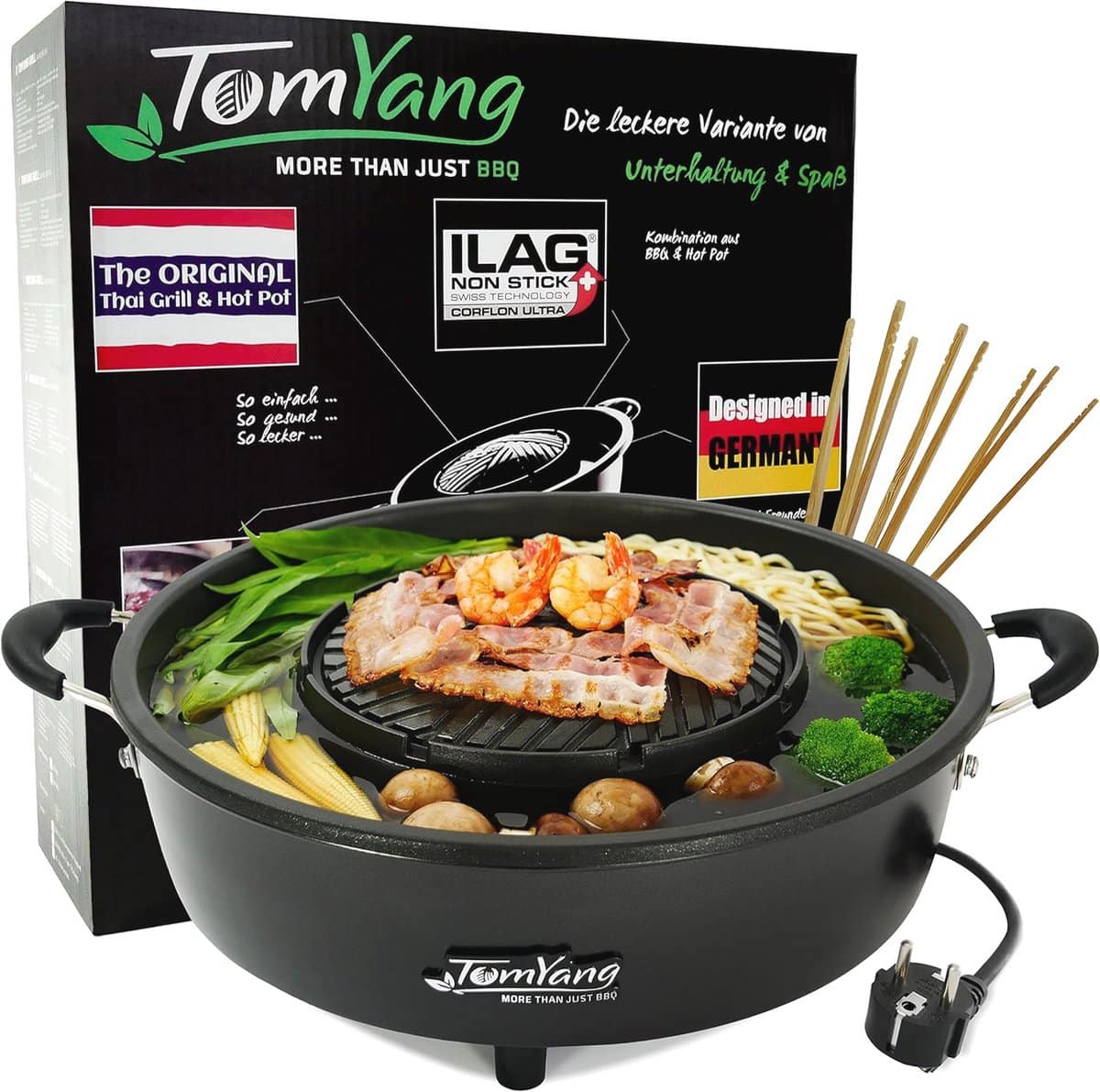 elektrische thaise bbq grill en hot pot tafelgrill en