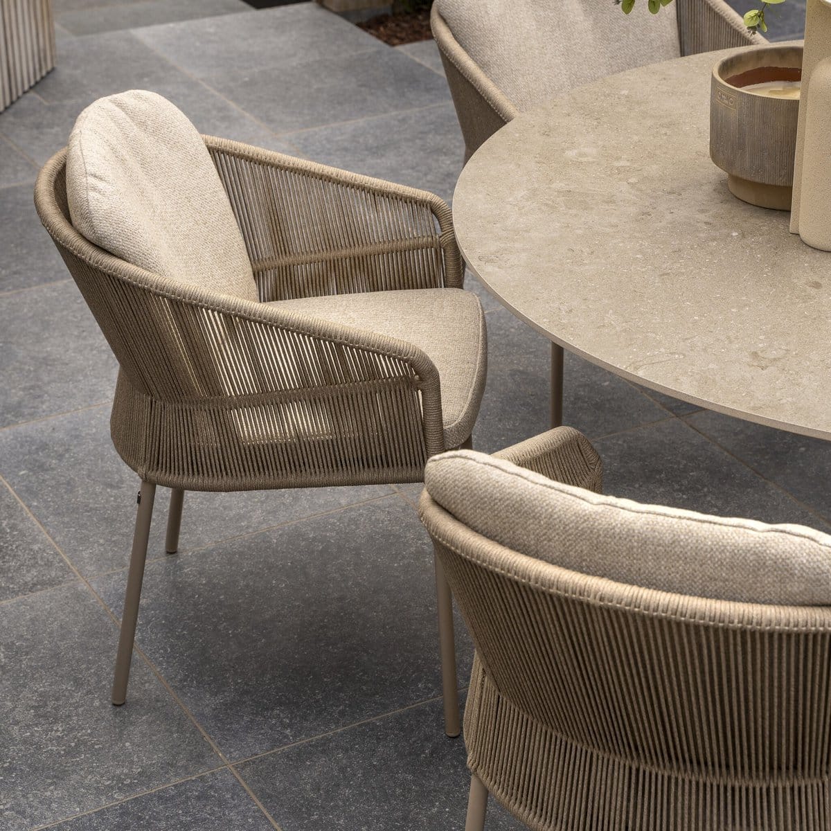 estate florence dining tuinset 240x105xh75 cm 7 delig teak latte