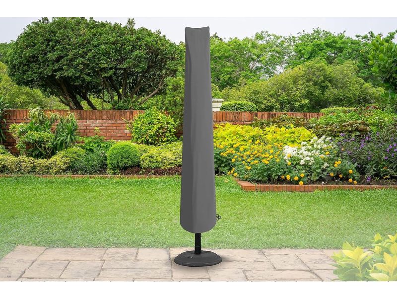 Extra Grote Weerbestendige Parasolhoes in Stijlvol Grijs