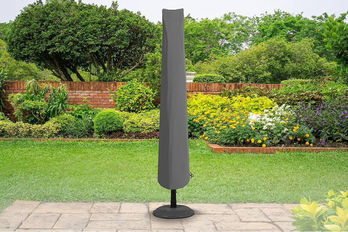 extra grote weerbestendige parasolhoes in stijlvol grijs