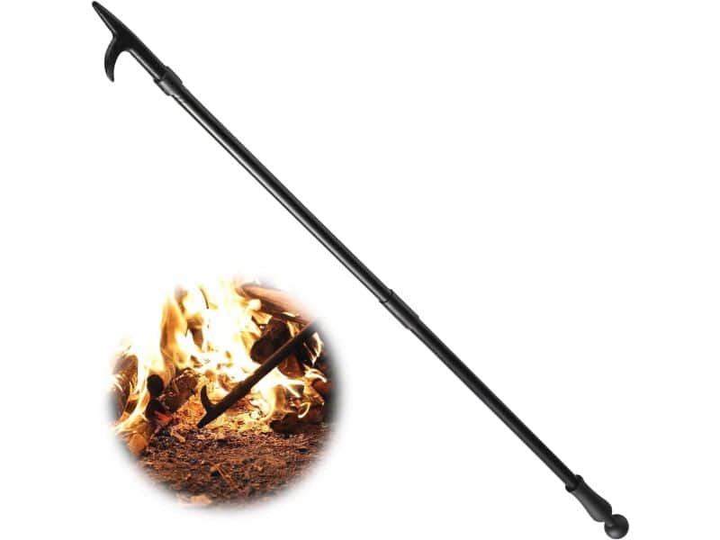 Extra Lange Vuurpoker voor Vuurplaats - Draagbare Roestvrijstalen Poker voor Binnen en Buiten