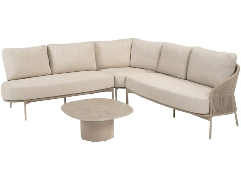 Florence hoek loungeset 4 delig latte rope Taste 4SO