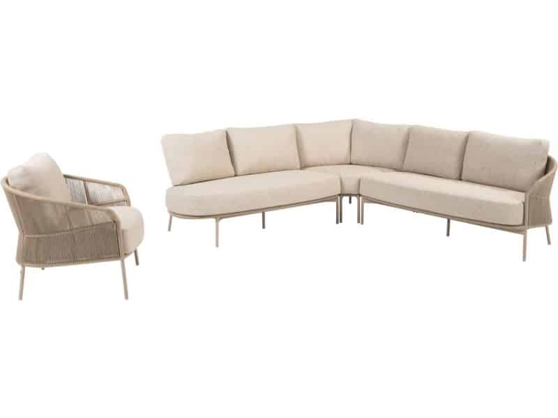 Florence hoek loungeset 4 delig latte Taste 4SO