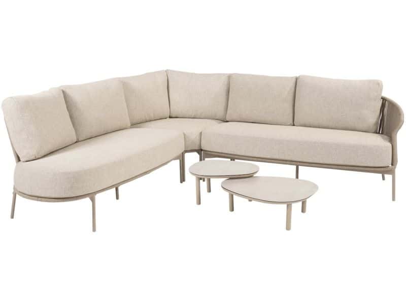 Florence hoek loungeset 5 delig latte rope Taste 4SO