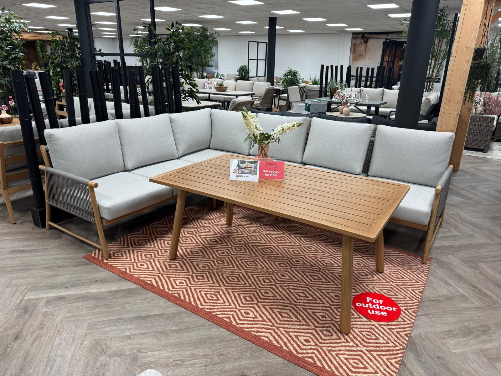 garden impressions cornerset decala light teak / desert sand garden impressions