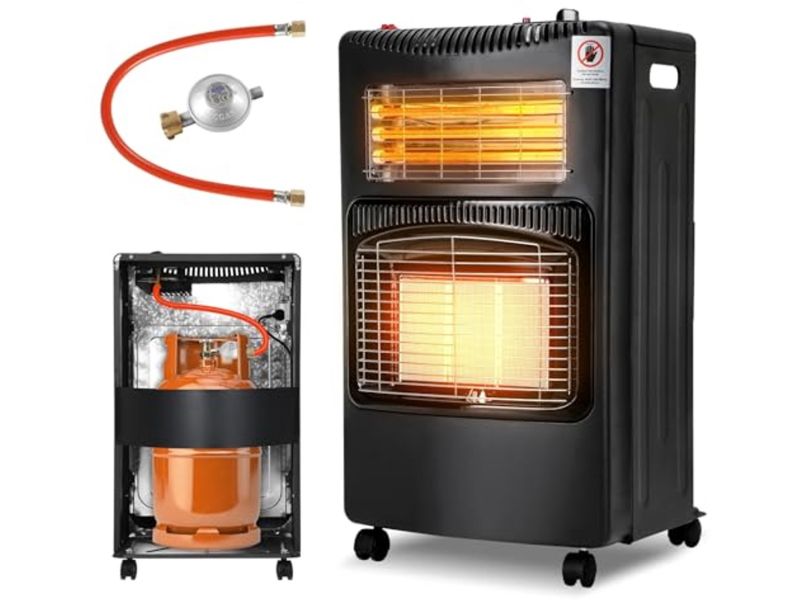 Gas- en elektrische heater 4200 W - Ideaal voor binnen en buiten - Infrarood verwarming met 3 snelheden