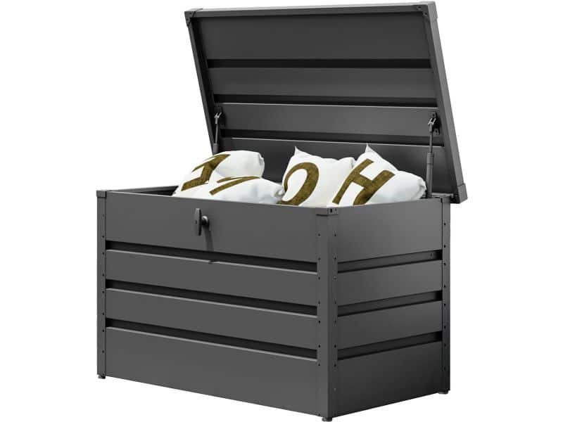 GFP Primeyard tuinbox 102x61x61 cm tuinkist kussenbox opberg kist metaal antraciet