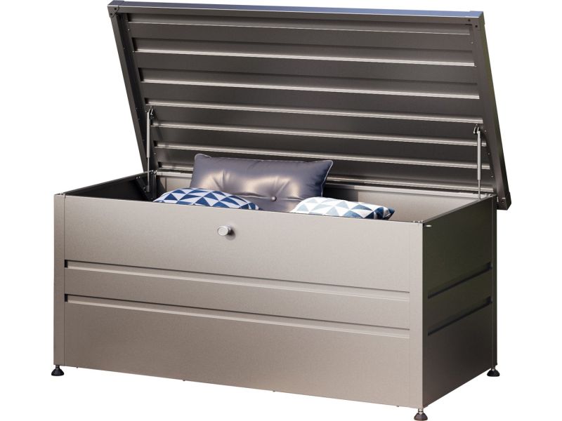 GFP PRIMEYARD® tuinbox 162x84x72 cm tuinkist kussenbox opberg kist metaal antraciet waterdicht