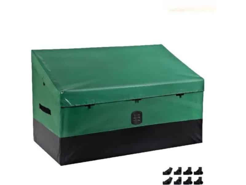 Groen/Zwarte Tuinbox - Waterdichte Opbergbox voor Tuinkussens - 100L Capaciteit