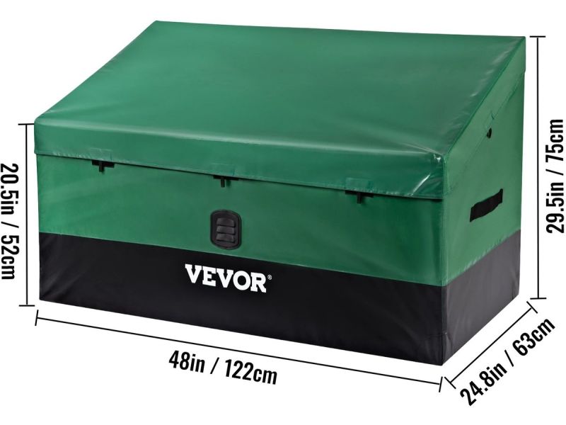 Grokos - Opbergdoos voor Buiten - 147 x 86 x 108 cm - Kussenbox van Waterdicht PE-Zeil - Tuinkist - Kussenbox - Opbergcontainer - Tuinbox - Ideaal voor Zwembaden - Binnenplaatsen - Tuinen Garages, Groen