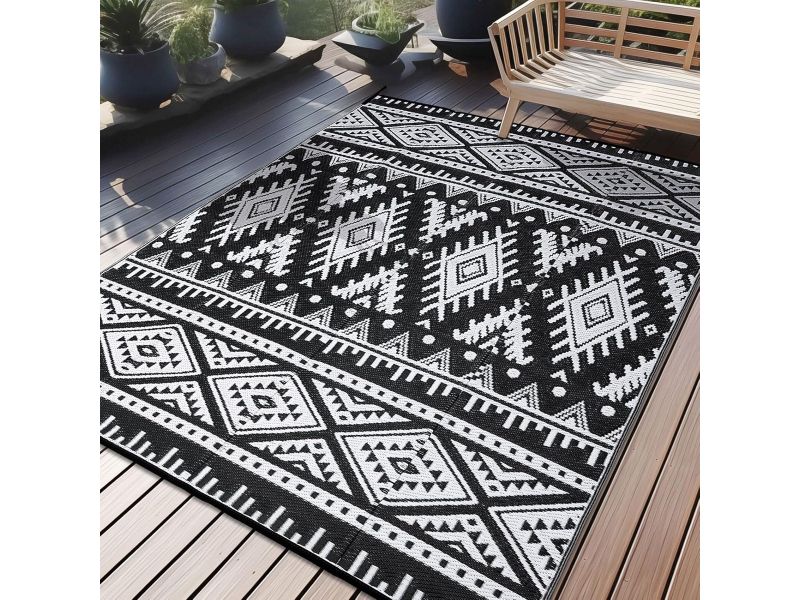 Groot Buitenkleed 180x270 cm - Weerbestendig, Omkeerbaar en Wasbaar - Perfect voor Tuin, Balkon, Terras en Camping