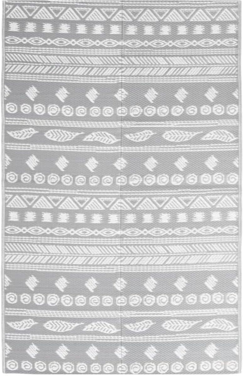 groot buitenkleed 190×290 cm grijs antislip tuinkleed voor balkon en terras