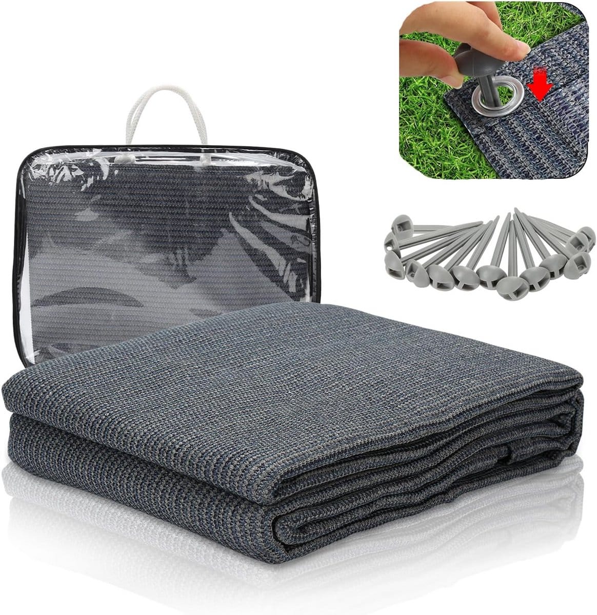 grote campingmat buitenkleed 300×600 cm ademend en antislip