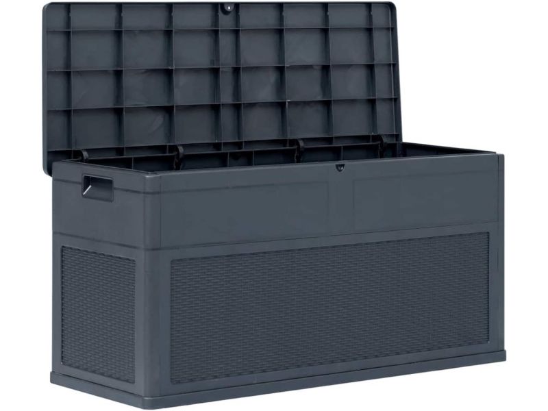 Grote Tuinkist Antraciet - Waterdichte Kunststof Opbergbox Buiten