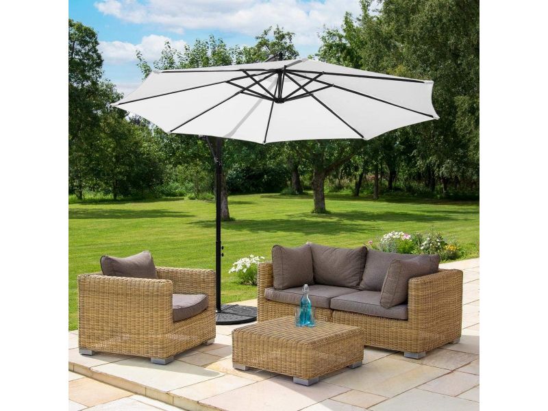 Grote Zweefparasol 3 Meter Verstelbaar - Weerbestendige Tuinparasol Buiten