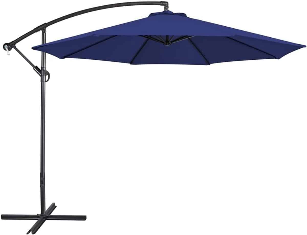 grote zweefparasol 300 cm Ø Ø kantelbaar en uv