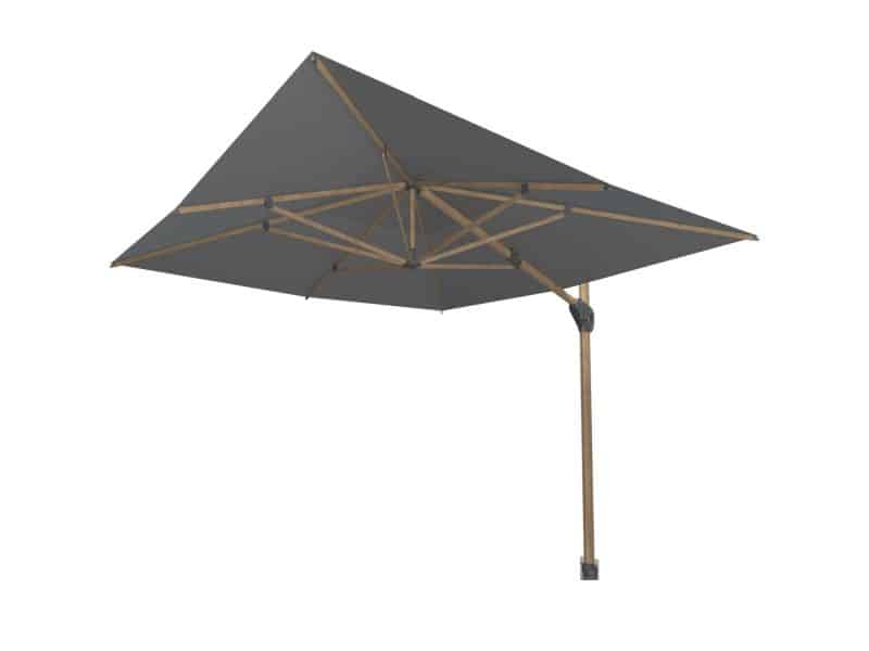 Hacienda zweefparasol 300x400 cm houtlook frame charcoal 4 Seasons Outdoor