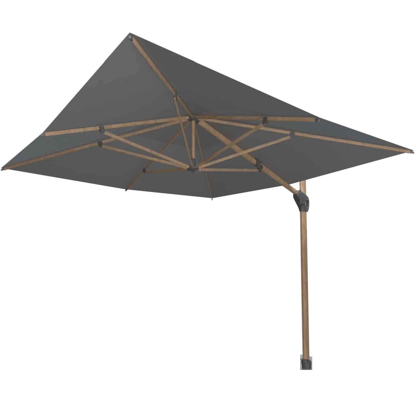hacienda zweefparasol 300×400 cm houtlook frame charcoal 4 seasons outdoor