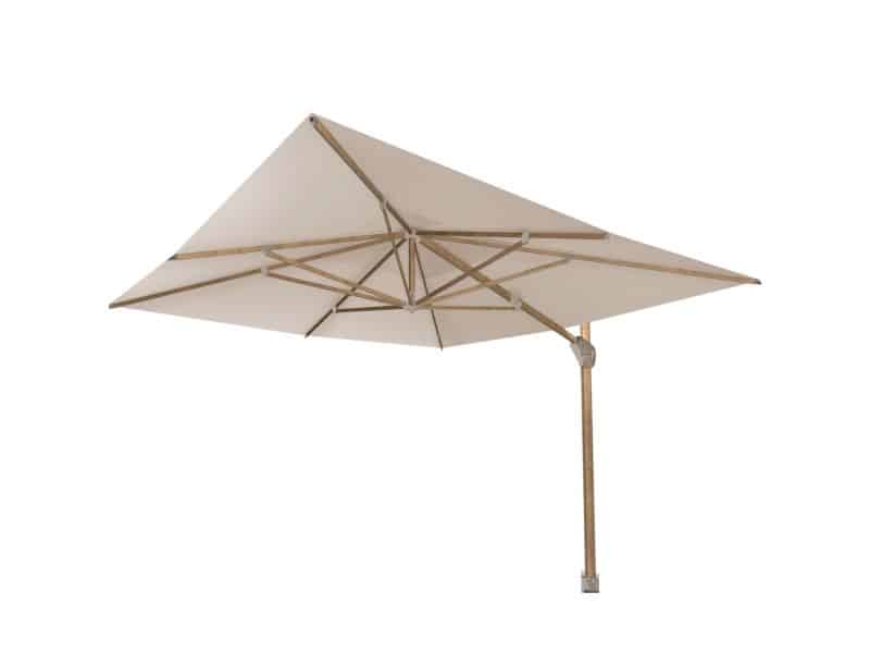Hacienda zweefparasol 300x400 cm houtlook zand 4 Seasons Outdoor
