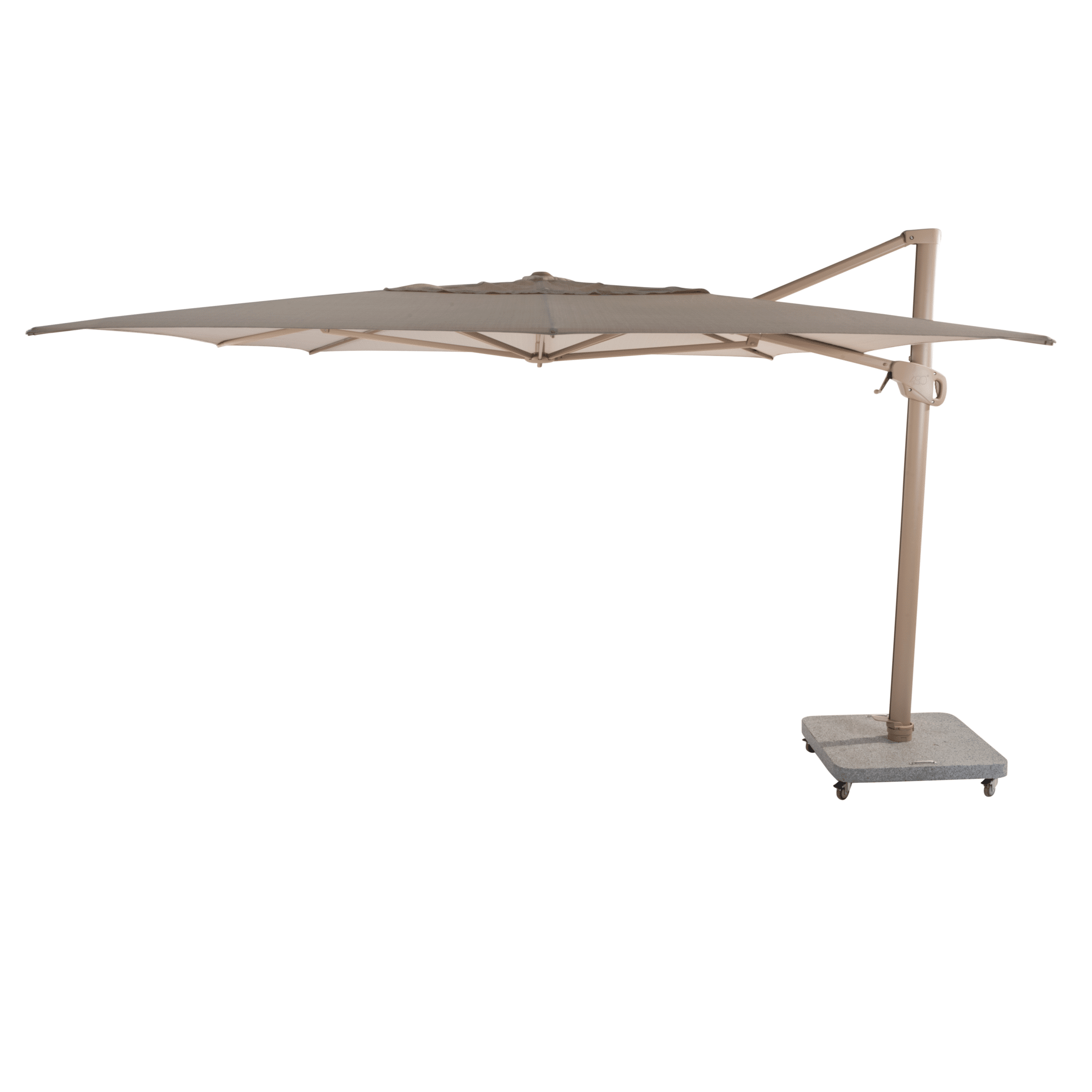 hacienda zweefparasol 300×400 cm latte frame sand 4 seasons outdoor