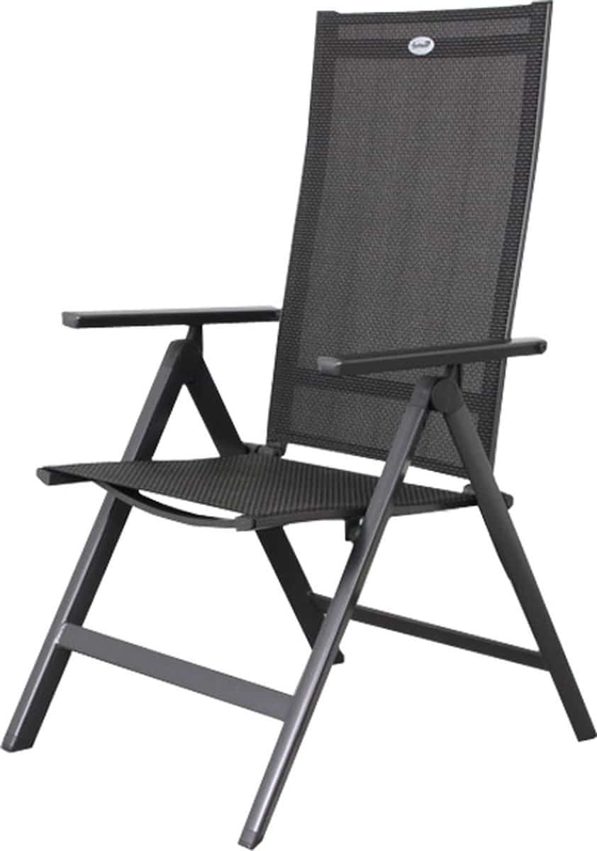 hartman aruba aluminium tuinstoel antraciet verstelbaar