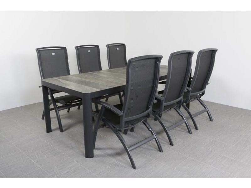 Hartman Da Vinci alu/Queens 220 cm. tuinset - 7-delig verstelbaar