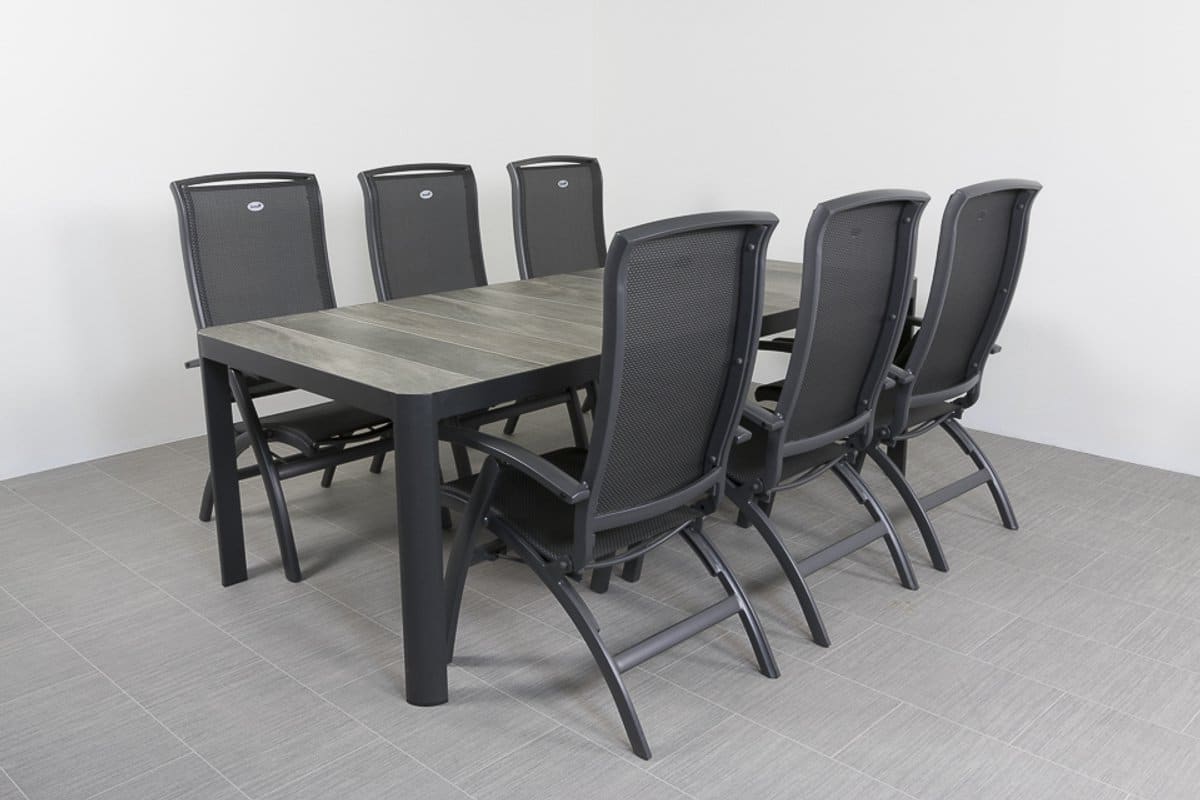 hartman da vinci alu/queens 220 cm. tuinset 7 delig verstelbaar