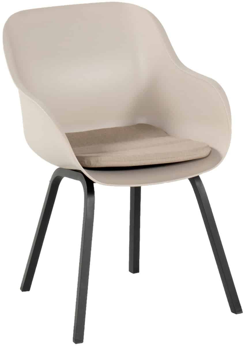 hartman le soleil element dining armstoel soft taupe/black