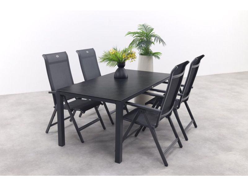 Hartman Milaan/Chaneo verstelbare tuinset - 180x90 cm. - 5-delig