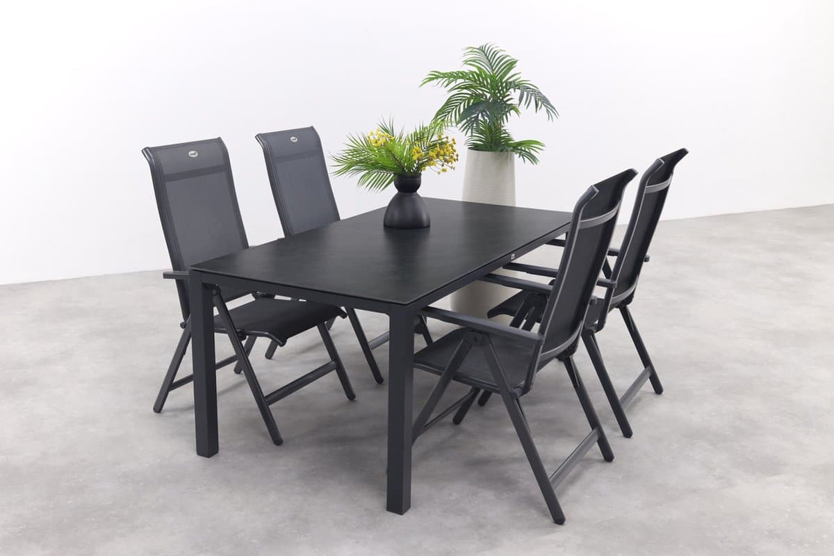 hartman milaan/chaneo verstelbare tuinset 180×90 cm. 5 delig