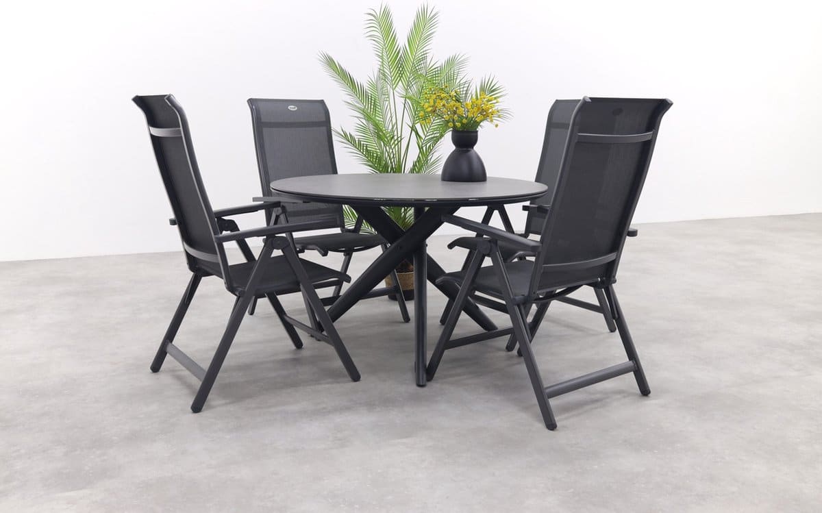 hartman milaan/dublin ronde tuinset 5 delig 120 cm.