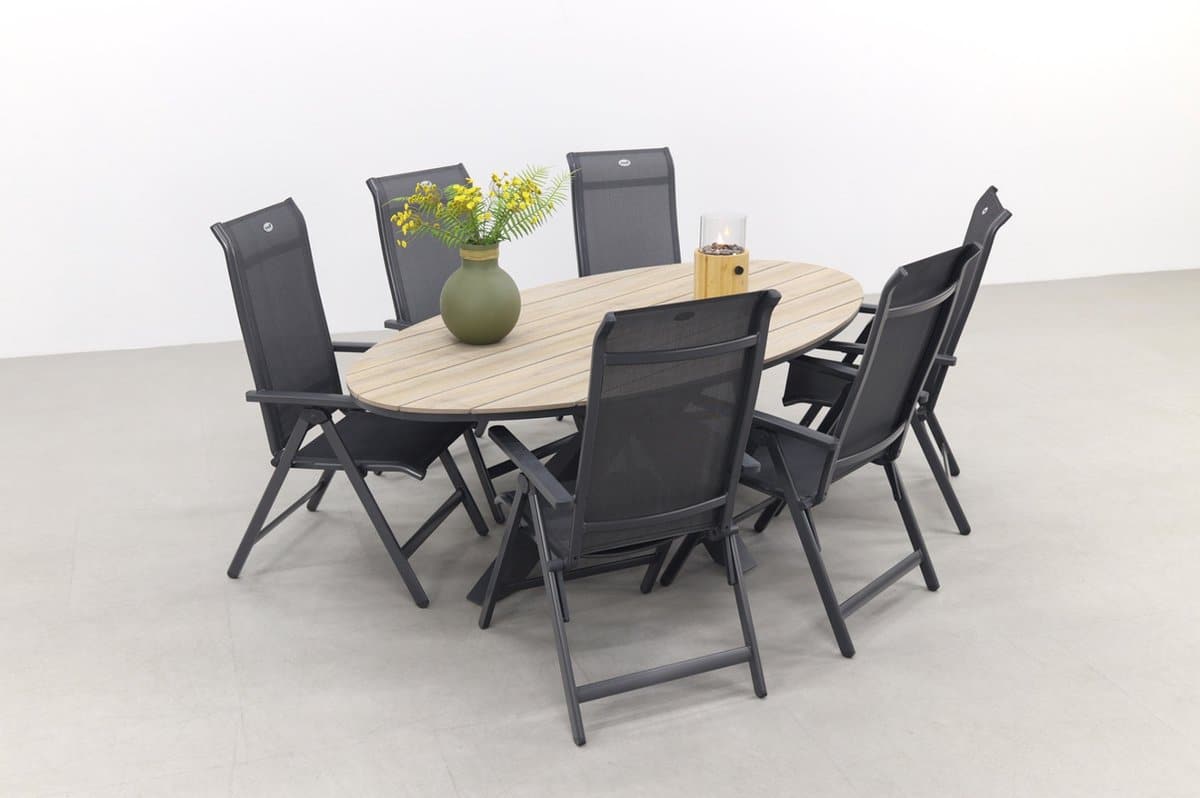 hartman milaan/gi edison 220×115 cm. ovale tuinset verstelbaar