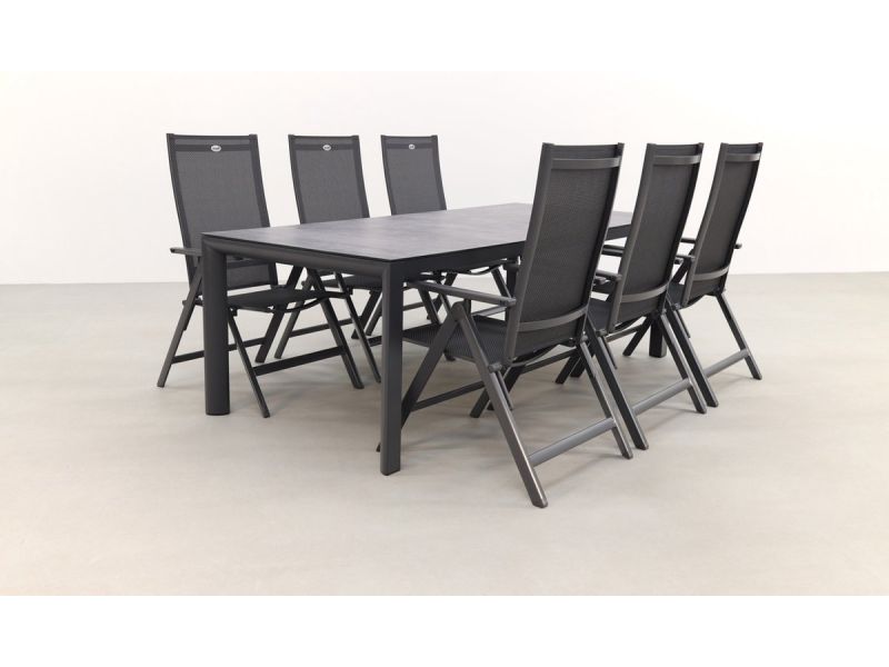 Hartman Napoli/Baltimor 220 cm. verstelbare tuinset - 7-delig