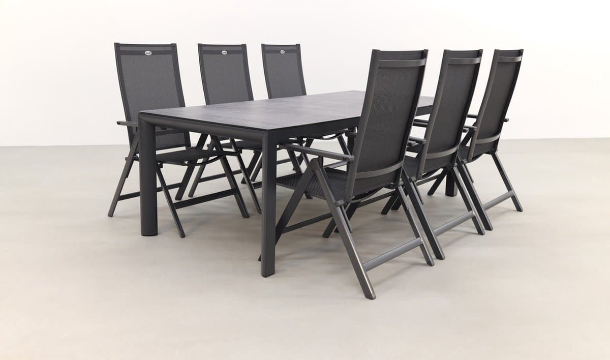 hartman napoli/baltimor 220 cm. verstelbare tuinset 7 delig