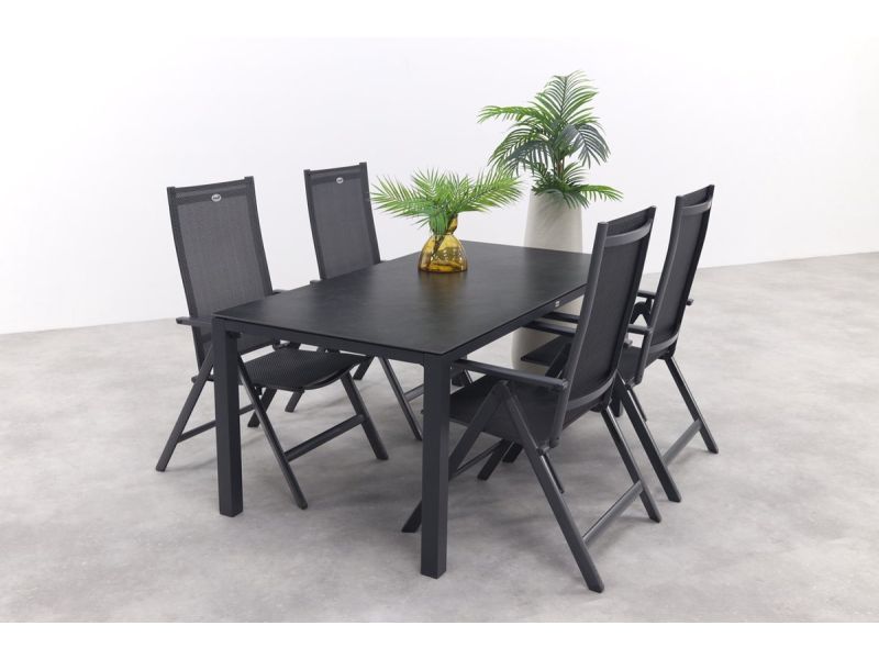 Hartman Napoli/Chaneo verstelbare tuinset - 180x90 cm. - 5-delig