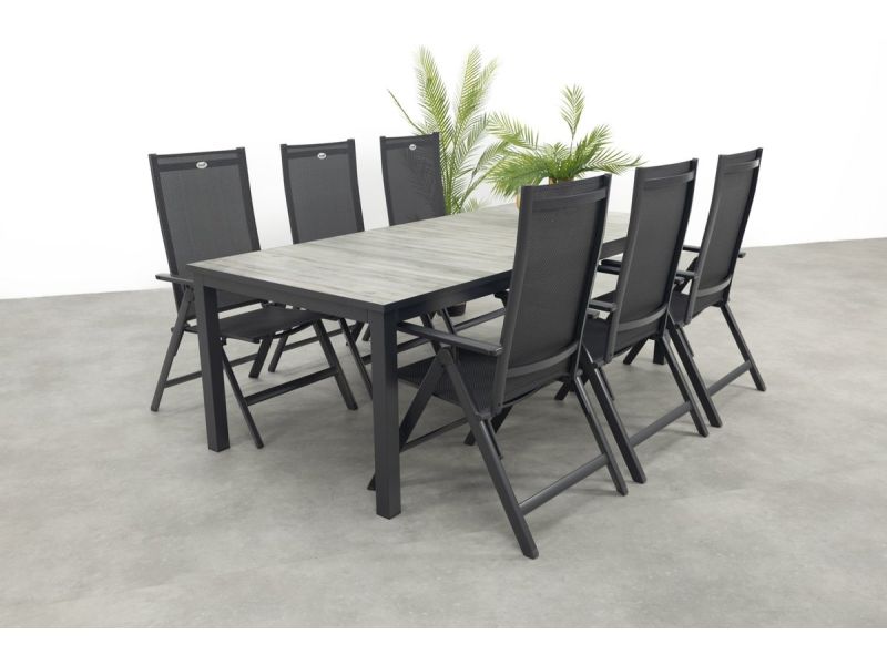 Hartman Napoli/Comino verstelbare tuinset (7-delig) - 223x105 cm.