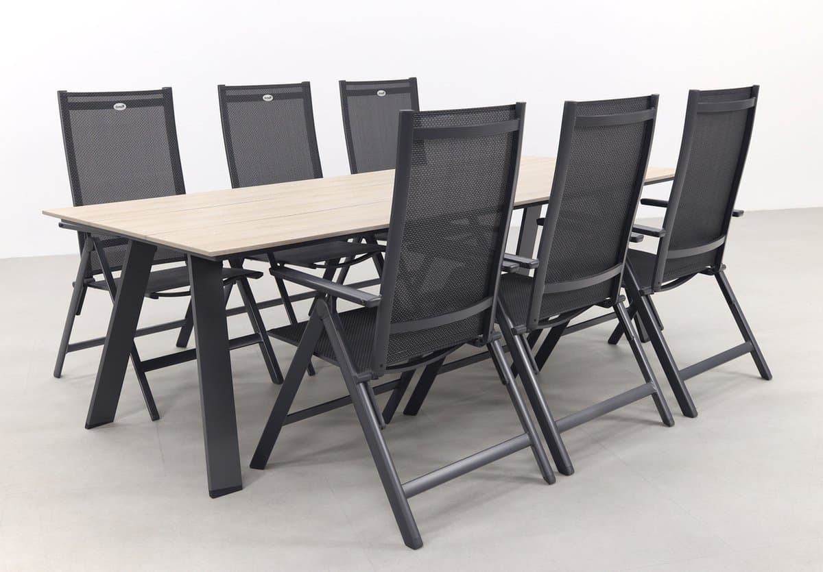 hartman napoli/garden impressions nevada 240×100 cm. tuinset verstelbaar